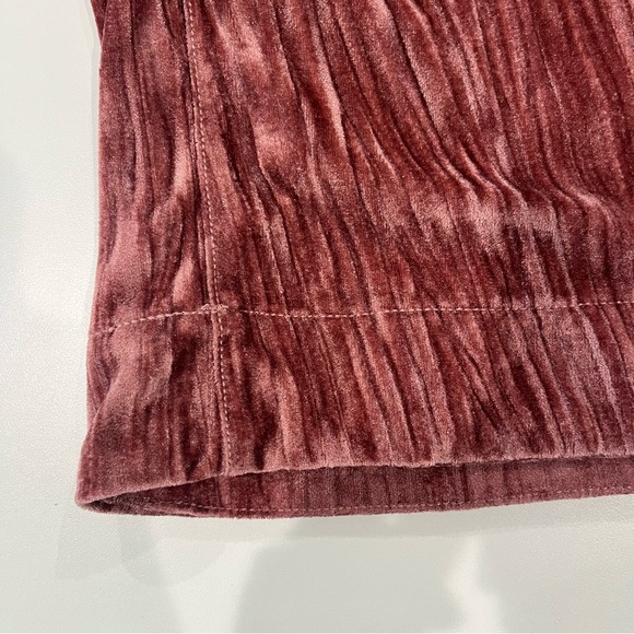 FREE PEOPLE Velvet Wide-Leg Bohemian Pants in Mauve | Women’s 6 - Picture 9 of 13